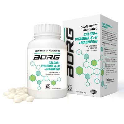 Borg Cálcio+Vita K+Vita D+Magnásio 60 Cápsulas