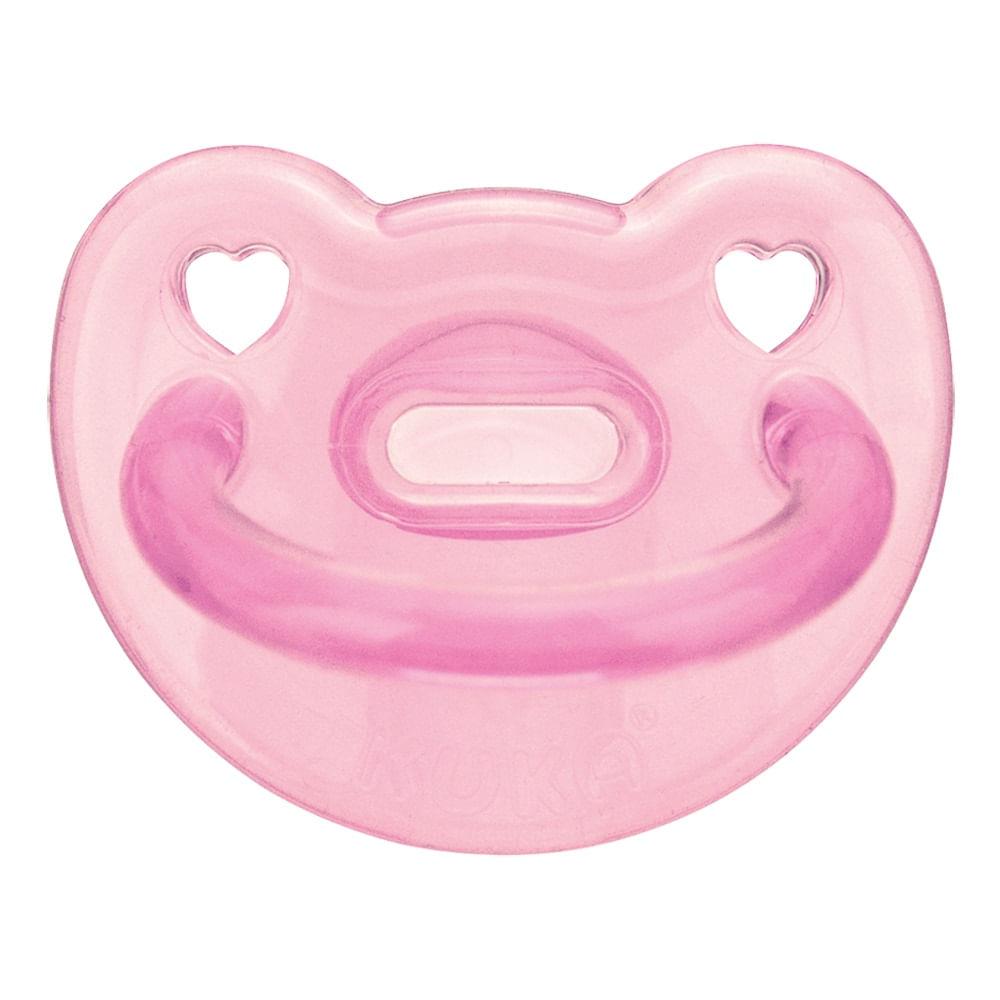 Chupeta Soft Bico Ortodôntico Kuka Nº2 Rosa - 1