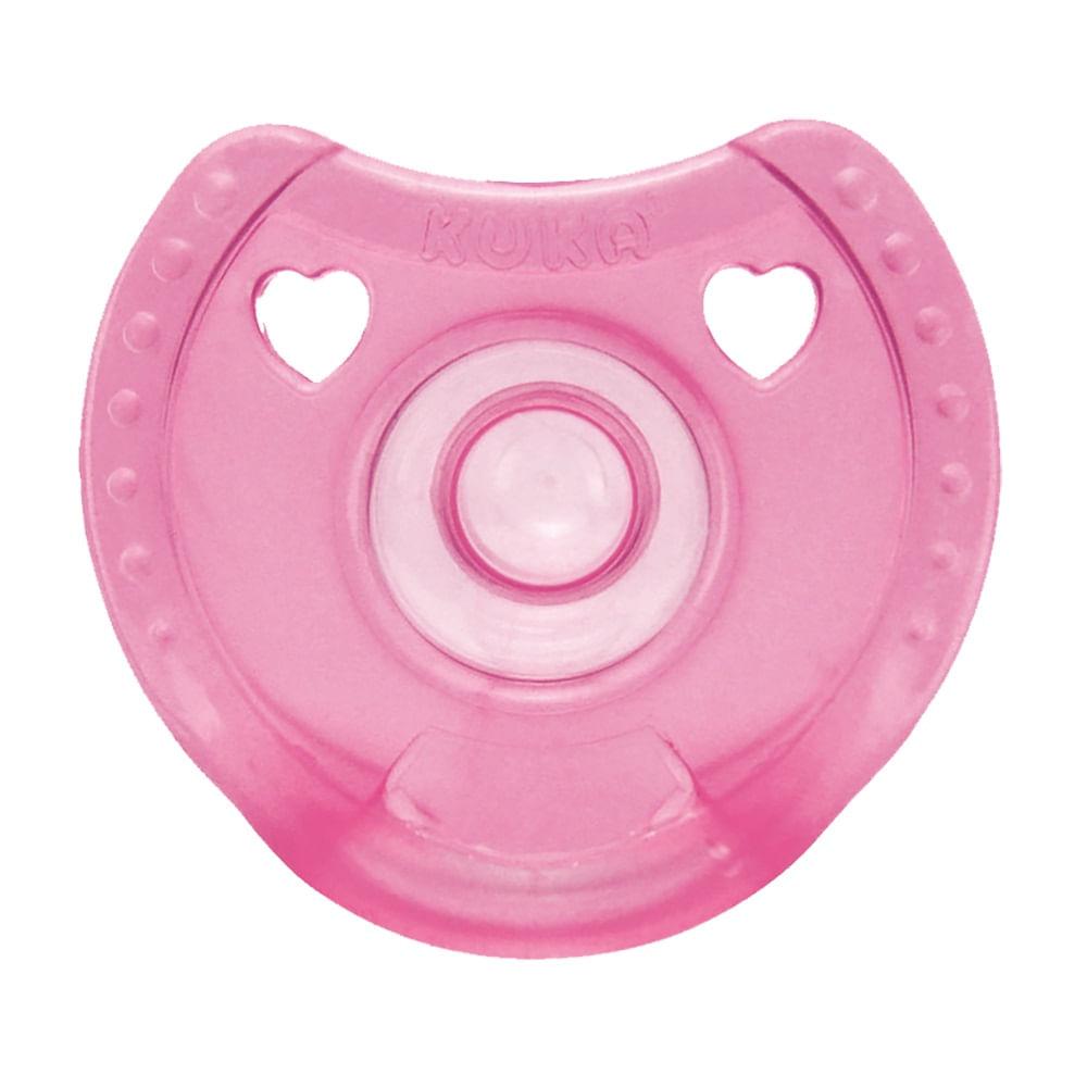 Chupeta Soft Comfort Bico Redondo Kuka Nº1 Rosa - 1