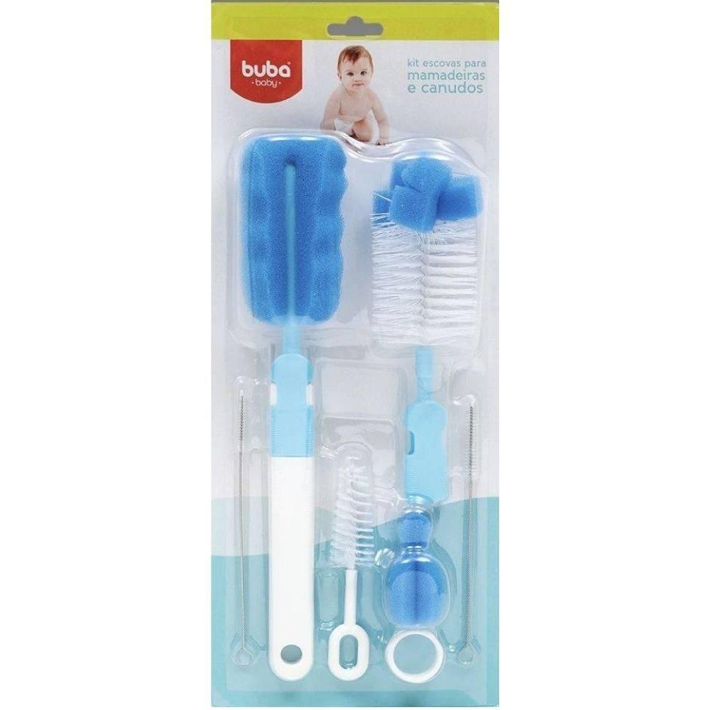 Escovas para Mamadeiras+Canudos Buba Baby Azul - 1