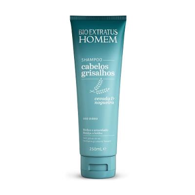 Shampoo Bio Extratus Cabelos Grisalhos Homem Cevada e Nogueira 250ml