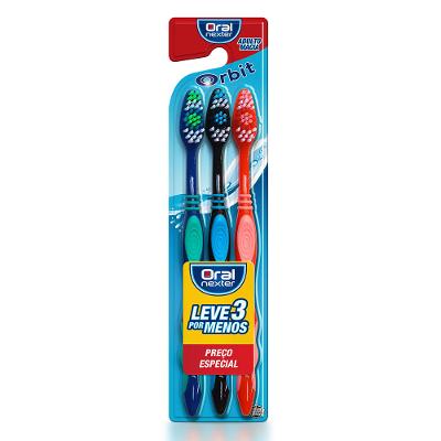 Escova Dent Oral Nexter Orbit Macia 3 Unidade.