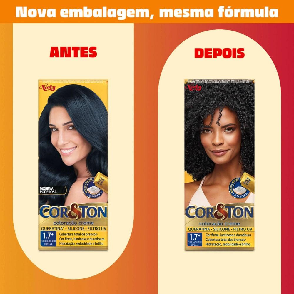 Tintura de Cabelo Cor e Ton Preto Azulado Especial 1.7+ - 3