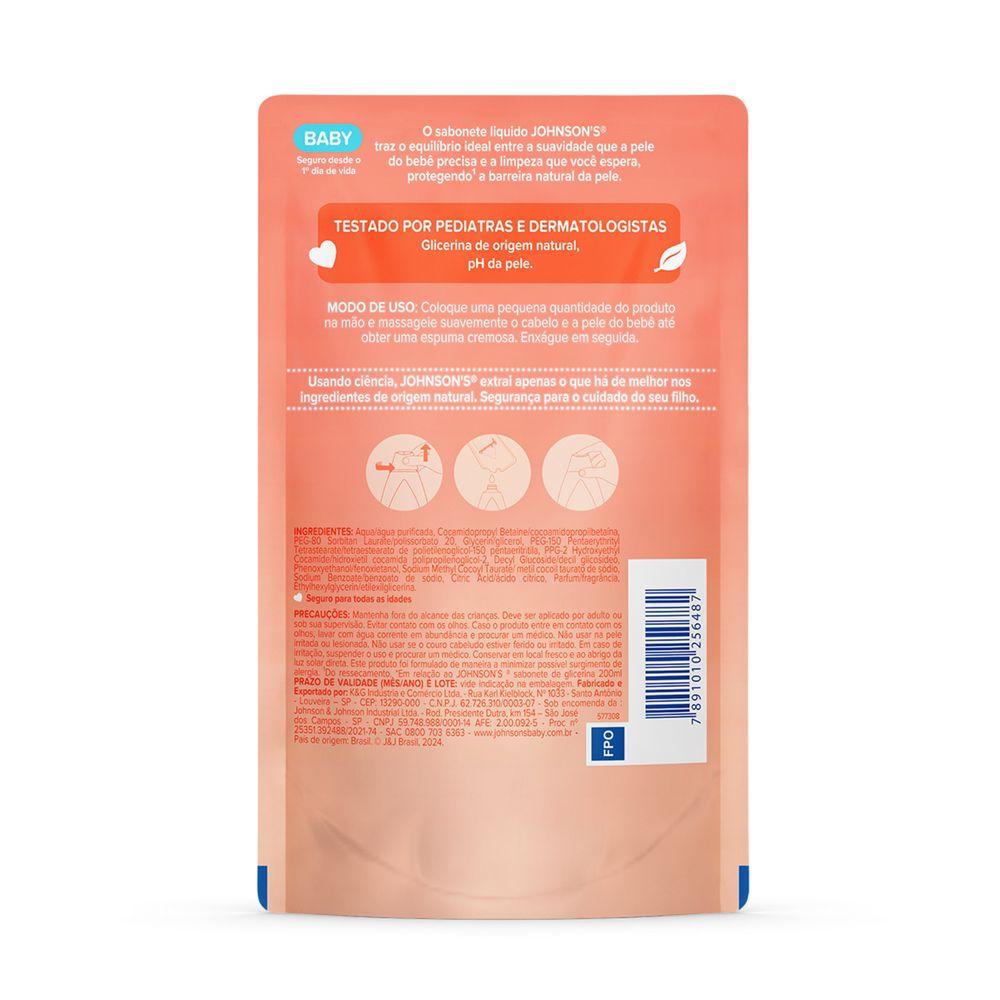 Sabonete Liquido Johnson's Baby Glicerina Refil 180ml - 6