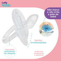 Chupeta Lolly Baby 100% Silicone Ortodôntico N2 Neutro - 3