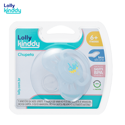 Chupeta Lolly Baby Oceano Silicone Ortodôntico N2 Azul