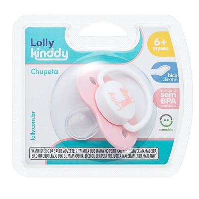 Chupeta Lolly Baby Zoo Bona Silicone Ortodôntico N1 Rosa