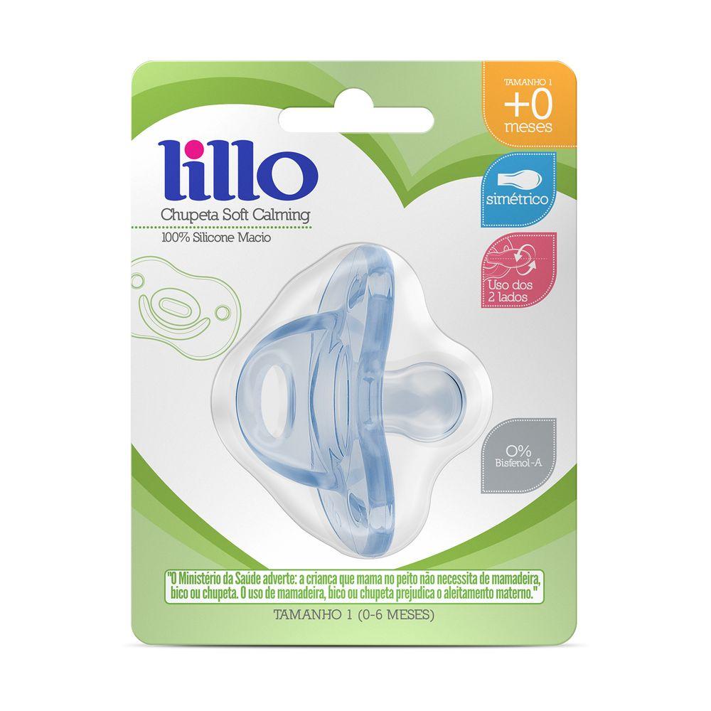Chupeta Lillo Soft Calming 100% Silicone T1 Azul - 3