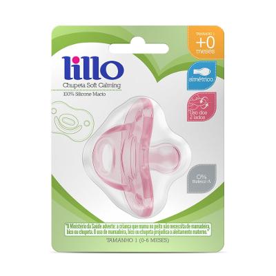 Chupeta Lillo Soft Calming 100% Silicone T1 Rosa