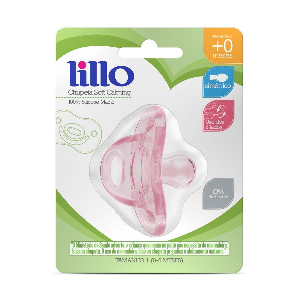 Chupeta Lillo Soft Calming 100% Silicone T1 Rosa - 3