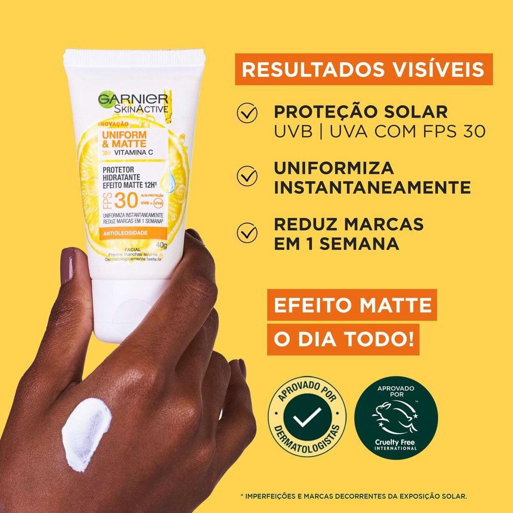 Hidratante Facial Garnier SkinActive Uniform & Matte Vitamina C FPS30 40g - 3