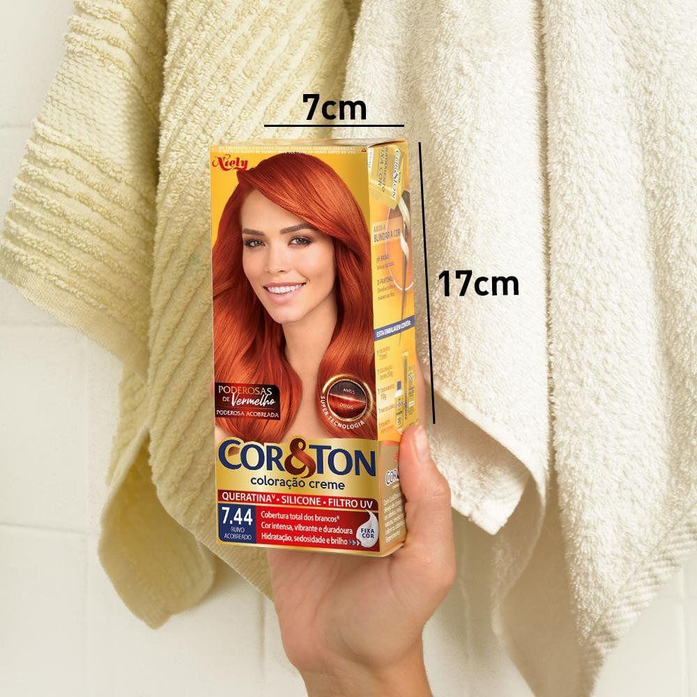 Tinta Cor e Tom 125g 7.44 Ruivo Cobre - 7