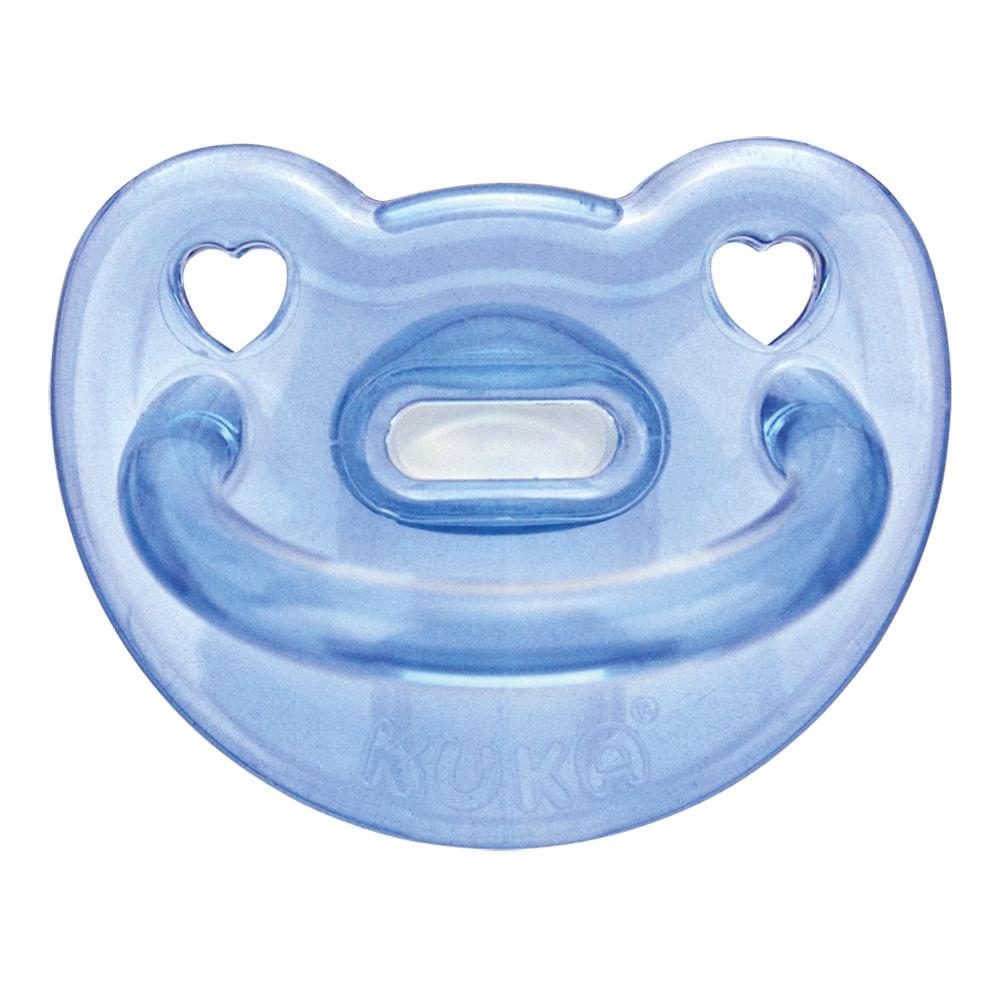 Chupeta Soft Bico Ortodôntico Kuka Nº1 Azul - 1