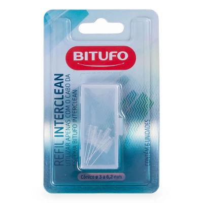 Refil Escova Dental Bitufo Interdental Cônica 6 Unidades