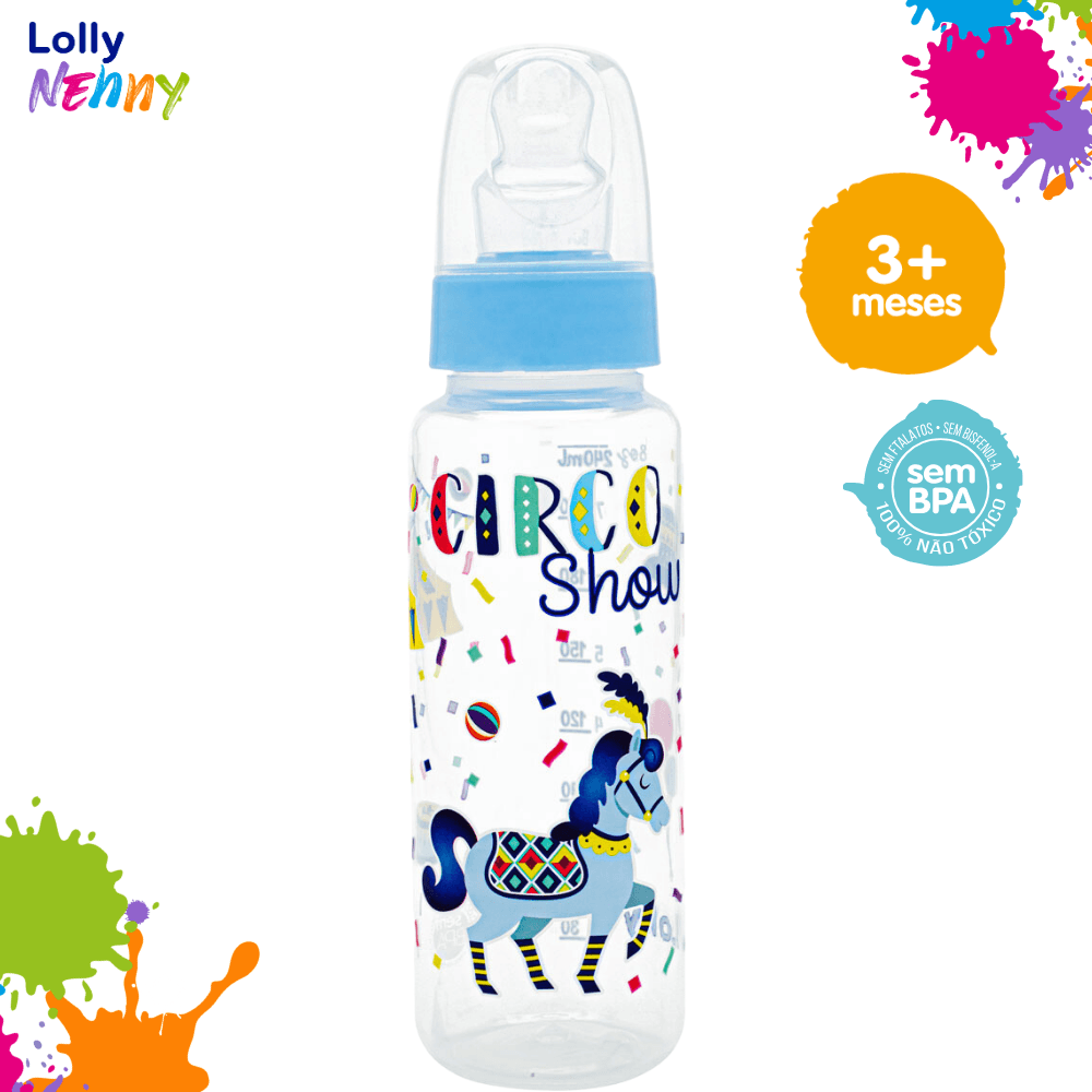 Mamadeira Lolly Tip Silicone Ortodôntico Azul Sortida 240ml - 2