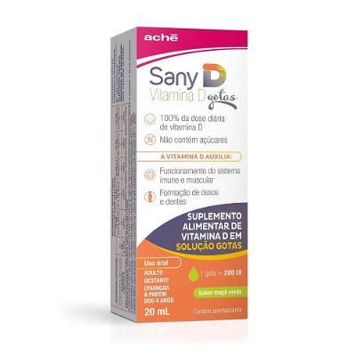 Suplemento Alimentar Sany D 200ui Maçã Verde Gotas 20ml Gotas