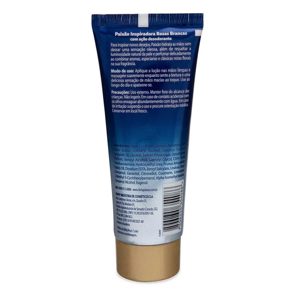 Loção de Mãos Deo Hidratante Paixão Inspiradora Rosas Brancas 75g - 7