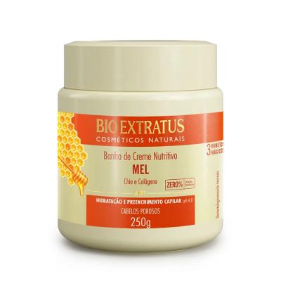 Banho Creme Bio Extratus Mel Cabelos Porosos 250g