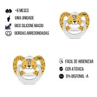 Chupeta Lillo Funny Animais Onça Silicone Tamanho 2 - 2