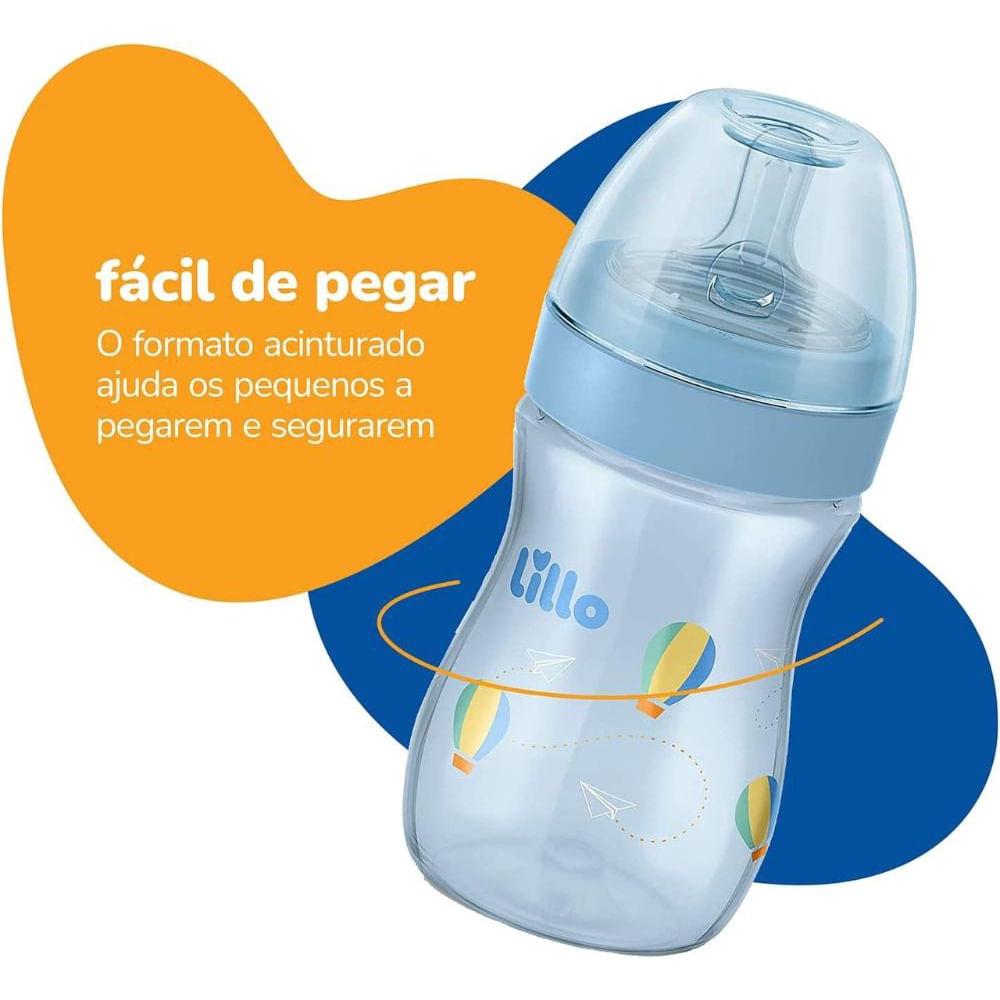 Kit Mamadeiras Lillo Evolution Primeiros Passos Azul 50ml+120ml+260ml - 2