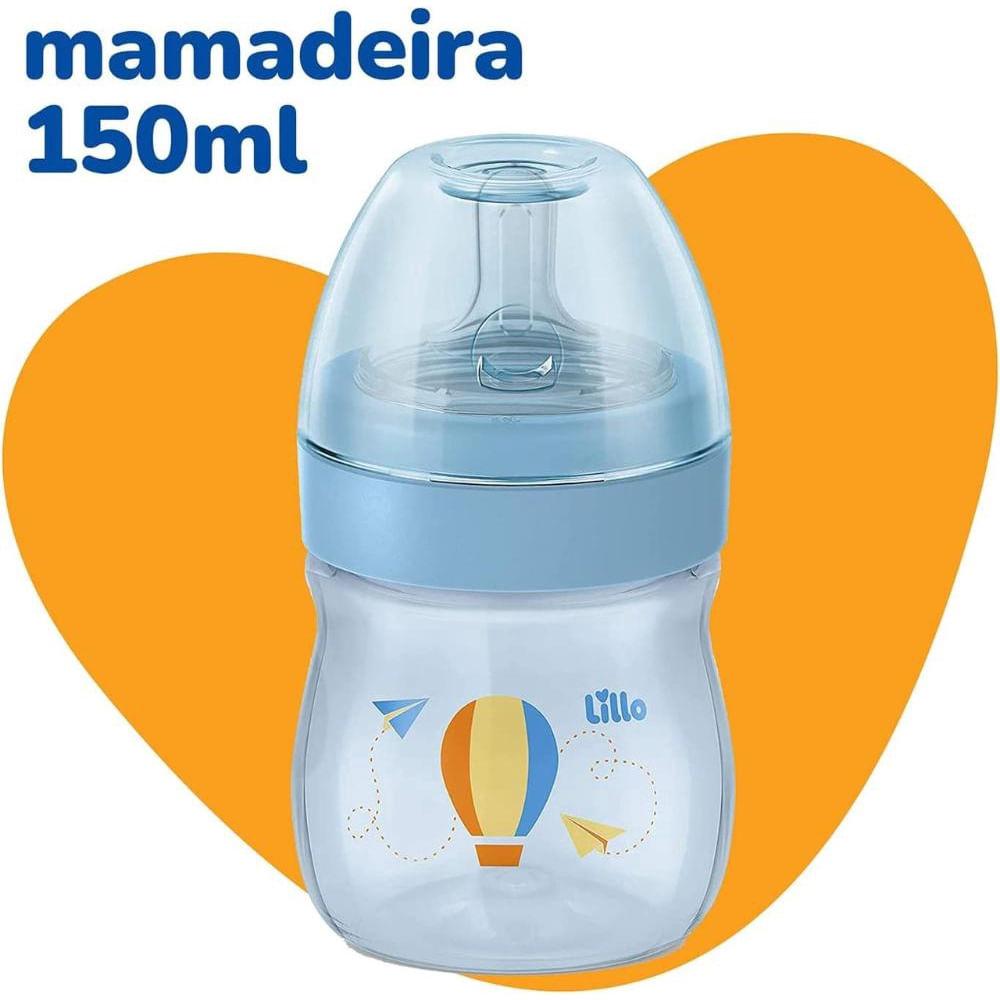 Kit Mamadeiras Lillo Evolution Primeiros Passos Azul 50ml+120ml+260ml - 4