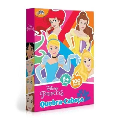 Brinquedo Quebra Cabeça Disney Princesas 100 Peças