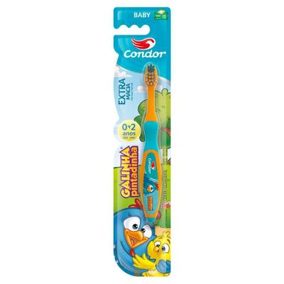 Escova de Dente Infantil Condor Galinha Pintadinha 0-2 Anos Com 1 Unidade