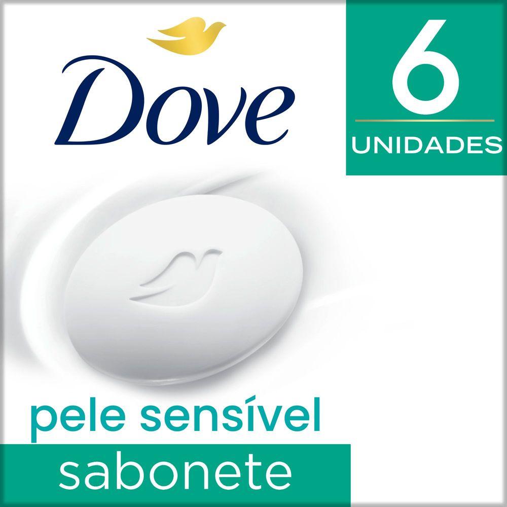 Sabonete Dove Pele Sensível 90g 6 Unidades - 1