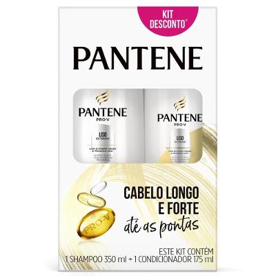 Kit com Shampoo de 350ml e Condicionador de 175ml Pantene Liso Extremo