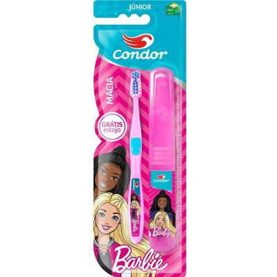 Escova Dental Infantil Condor Barbie + Estojo