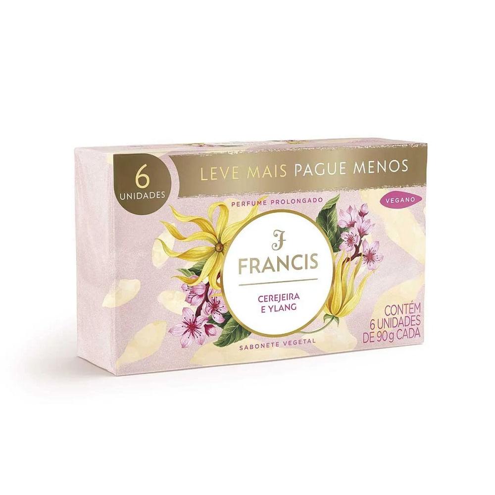 Sabonete Francis Clássico Cerejeira e Ylang 6 Unidades - 90g Cada - 1