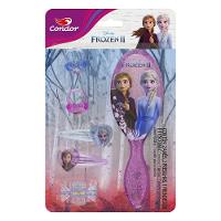 Kit Escova Cabelo Condor Frozen 2 com Acessórios - 1