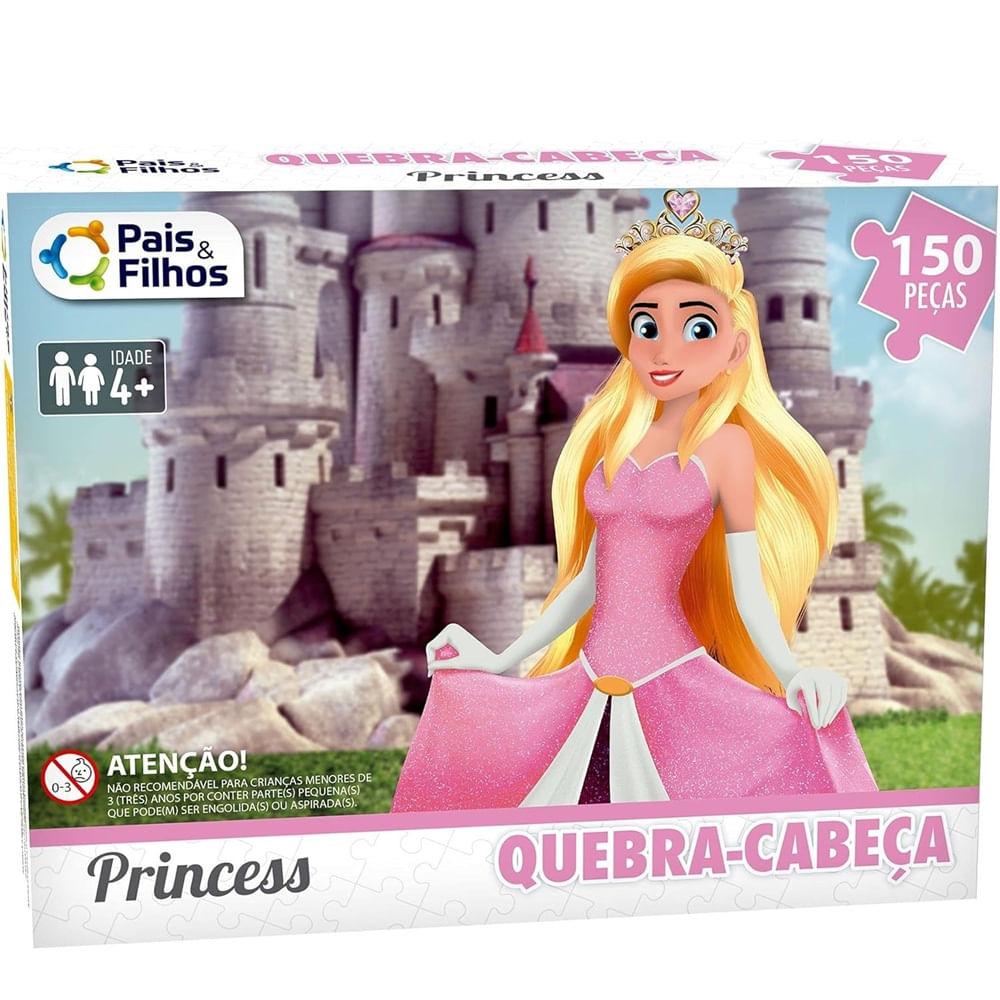 Quebra-cabeça Pais e Filhos Infantil Princesas 150 Peças - 1