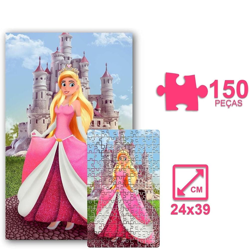 Quebra-cabeça Pais e Filhos Infantil Princesas 150 Peças - 3