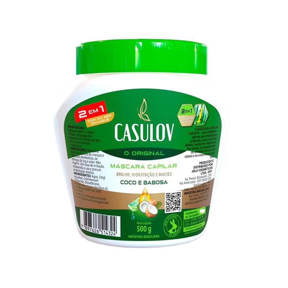 Máscara Capilar Casulov 2 em 1 Coco e Babosa 500g - 1
