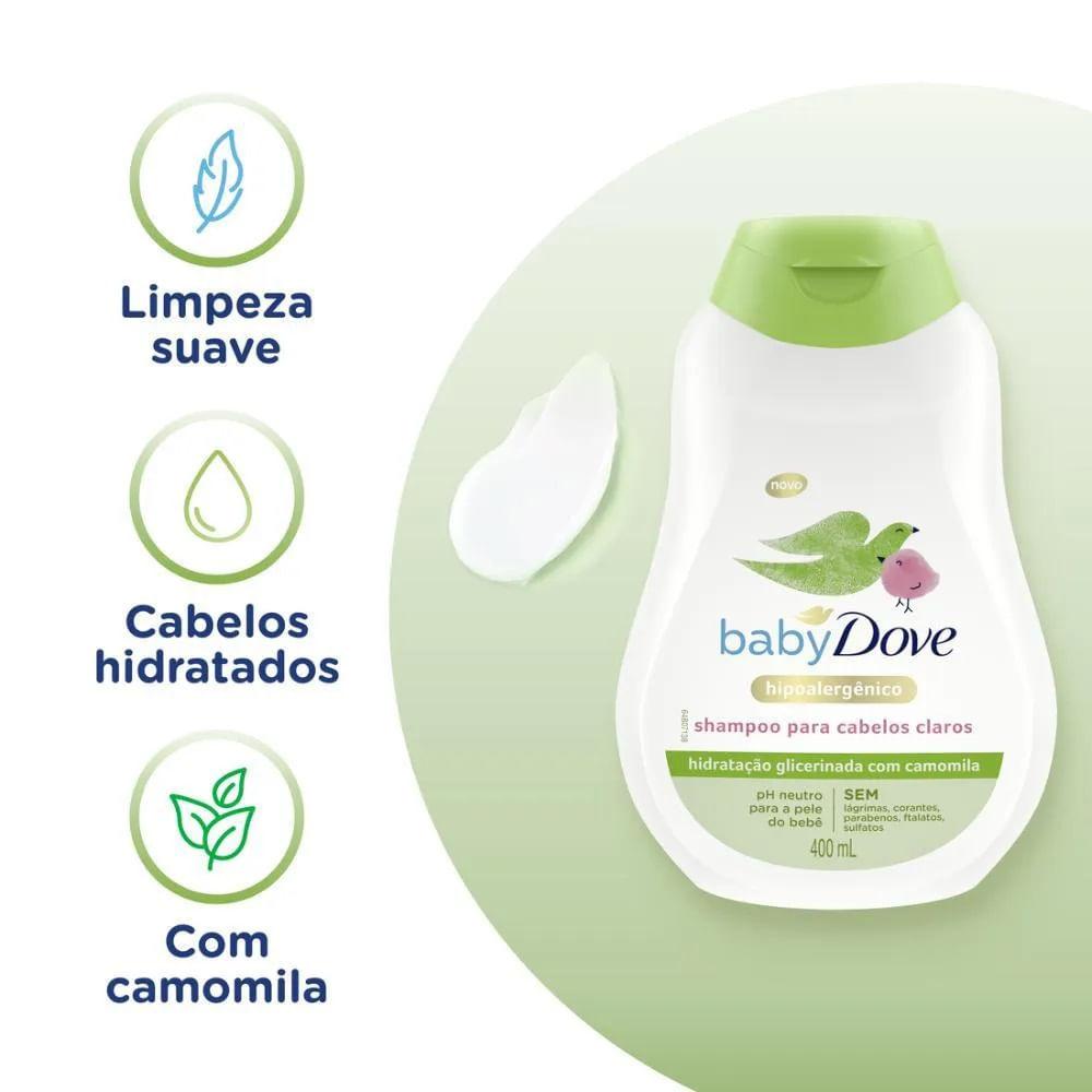 Shampoo Dove Baby Hidratação Glicerinada Com Camomila 400ml - 3