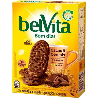 Biscoito Integral BelVita Cacau e Cereais 75g