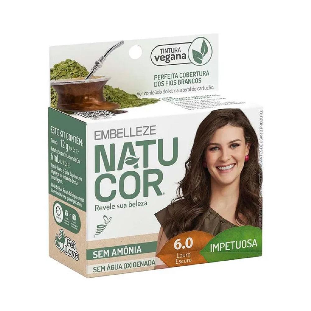 Tinta de Cabelo Natucor Louro Escuro 6.0 12g - 1