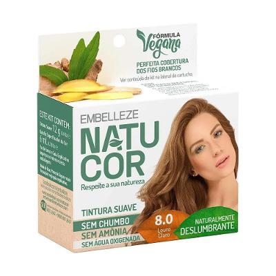Tinta de Cabelo Natucor Louro Claro 8.0 12g