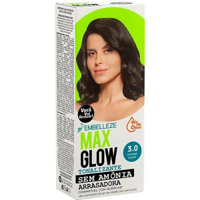 Tonalizante Vegano MaxGlow Castanho Escuro 3.0 Sem Amônia