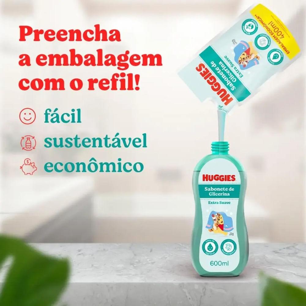 Sabonete Líquido de Glicerina Huggies Extra Suave Refil 400ml - 9
