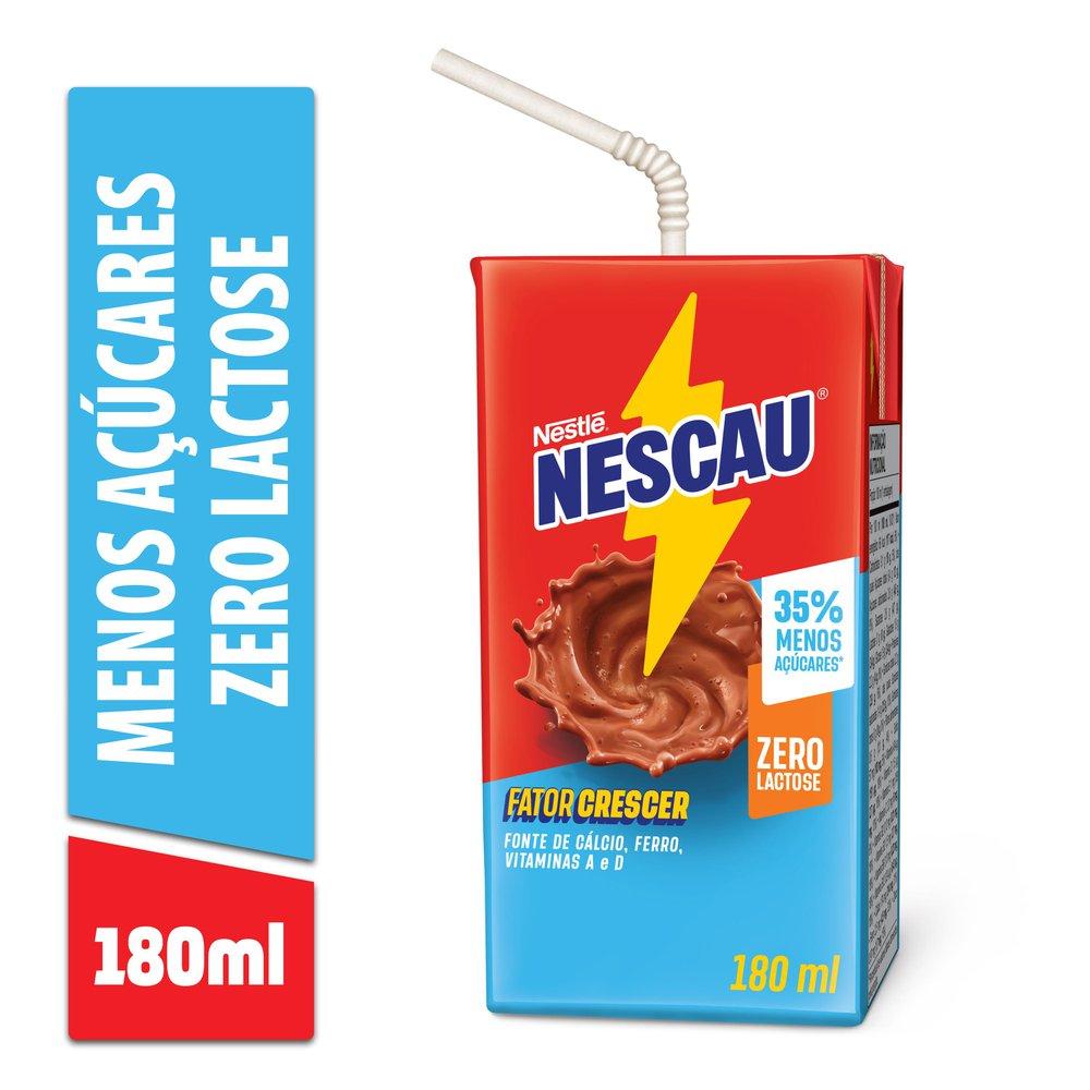 Bebida Láctea Nescau Zero Lactose Sabor Chocolate 180ml - 1