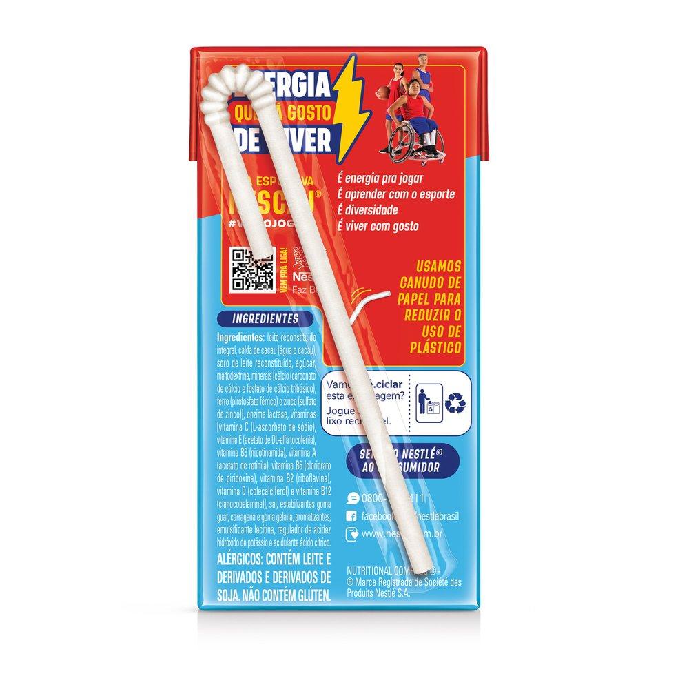 Bebida Láctea Nescau Zero Lactose Sabor Chocolate 180ml - 4