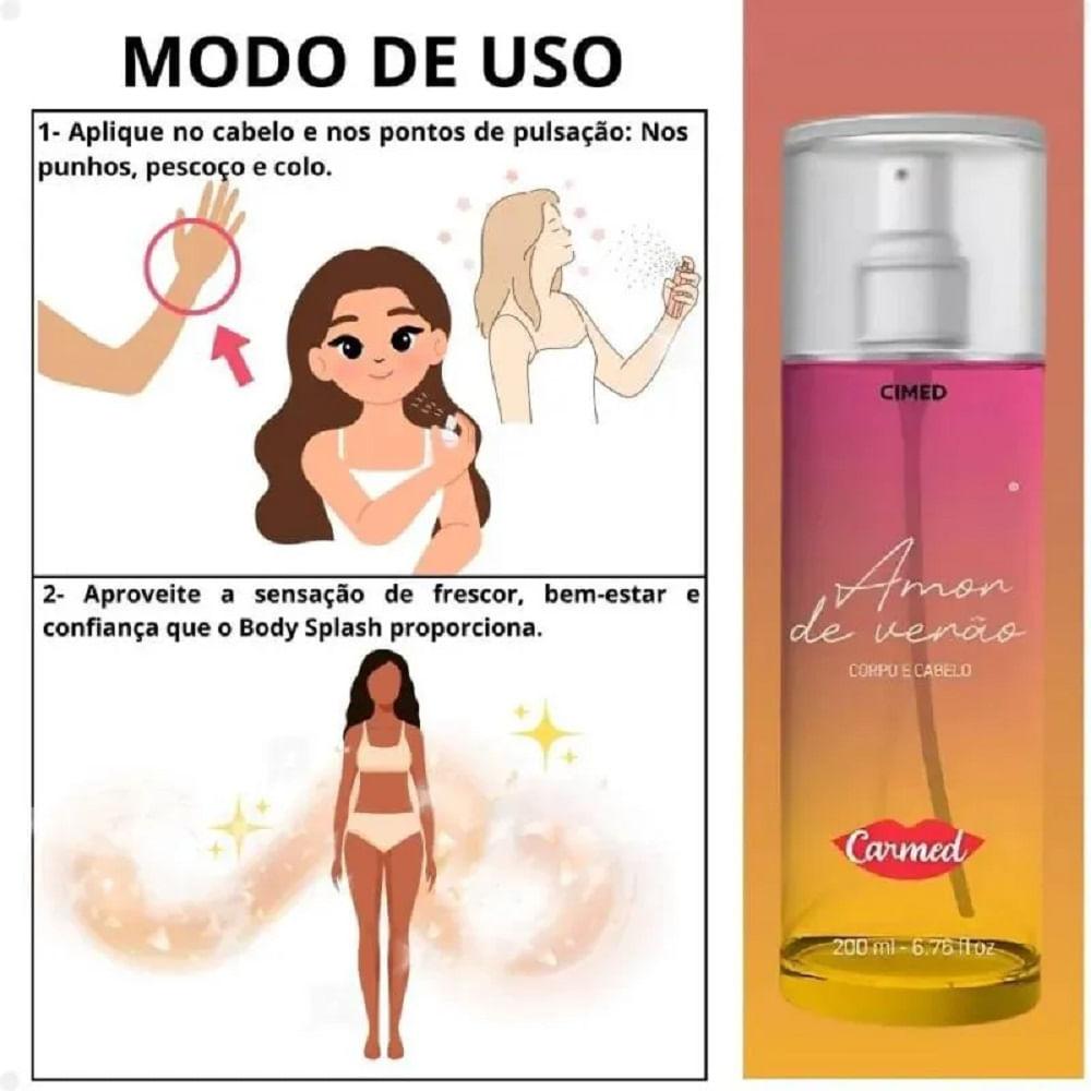 Body Splash Carmed Corpo e Cabelo Amor de Verão 200ml - 2