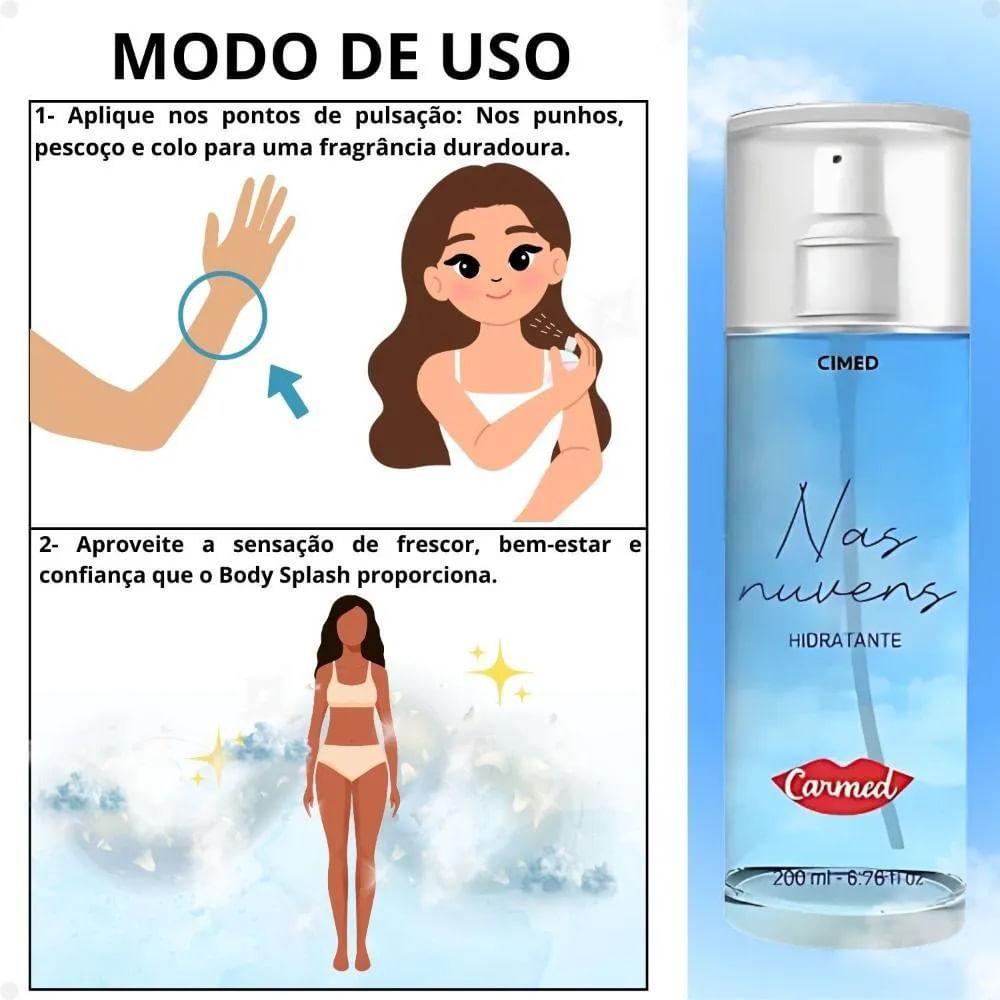 Body Splash Carmed Hidratante Nas Nuvens 200ml - 3