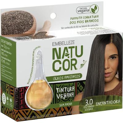 Tinta de Cabelo Natucor Óleos Amazônicos Castanho Escuro 3.0