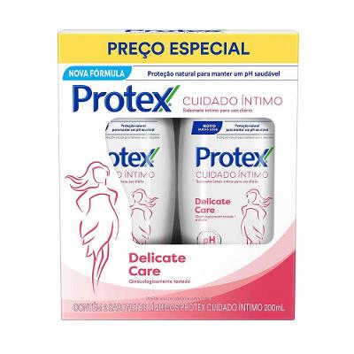Kit Sabonete Líquido Íntimo Protex Delicate Care 2 Unidades 200ml Cada