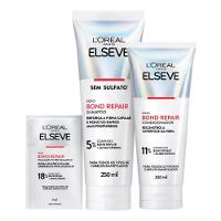 Kit L'Oréal Paris Elseve Bond Repair Shampoo 250ml + Condicionador 200ml + Sachê 7ml - 1