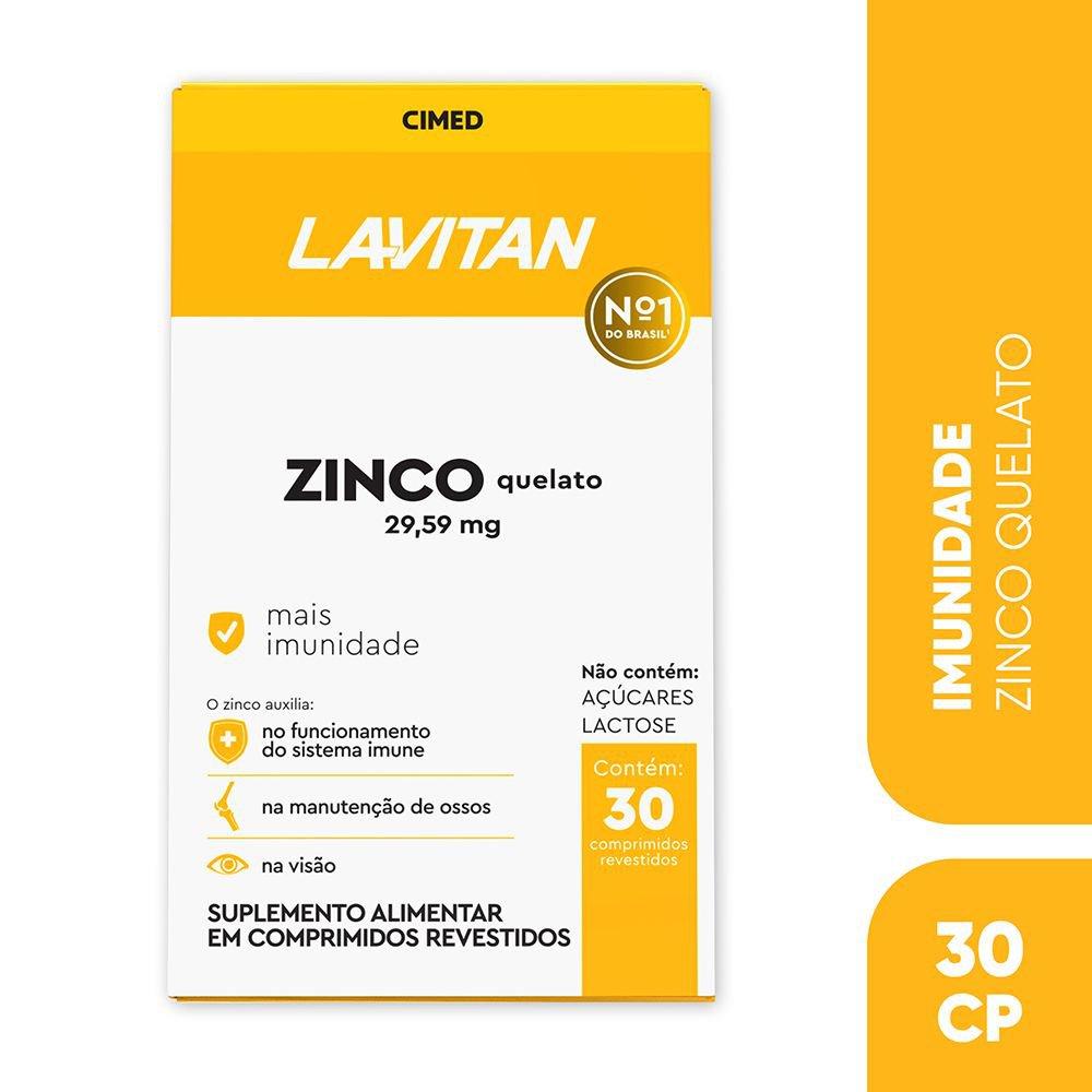 Suplemento Alimentar Lavitan Zinco 29,59mg com 30 Comprimidos - 1