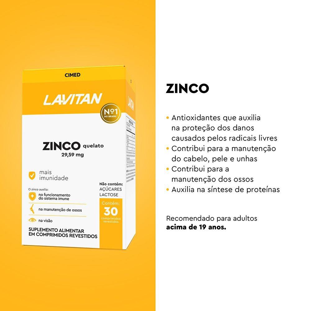Suplemento Alimentar Lavitan Zinco 29,59mg com 30 Comprimidos - 5